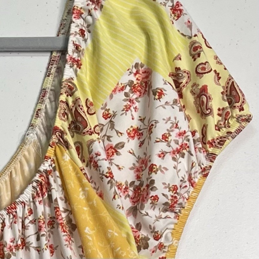Super Soft Knit Floral Paisley Patchwork Cottage Core Boho Dress 1X Festival EUC - Picture 4 of 7